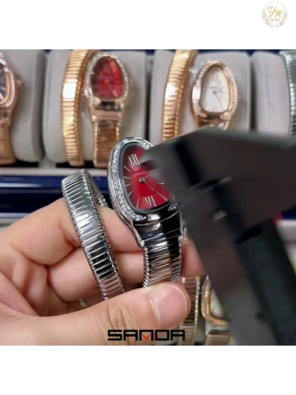 Elegant Snake Wrap Bracelet Watch for Women - Quartz Cuff Wristwatch